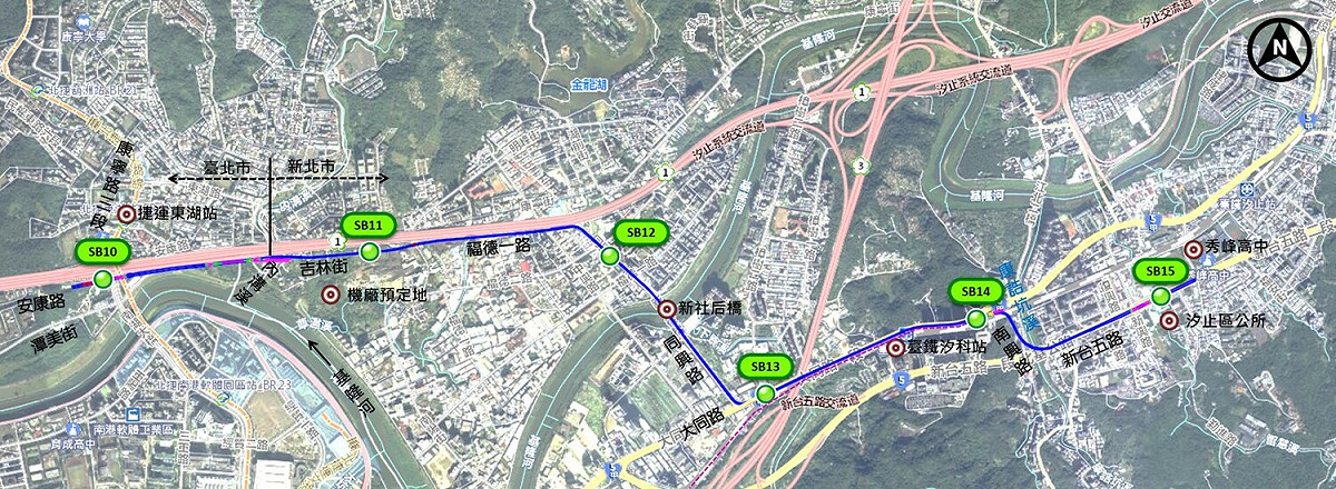汐東捷運路線圖。 圖：新北市捷運局提供