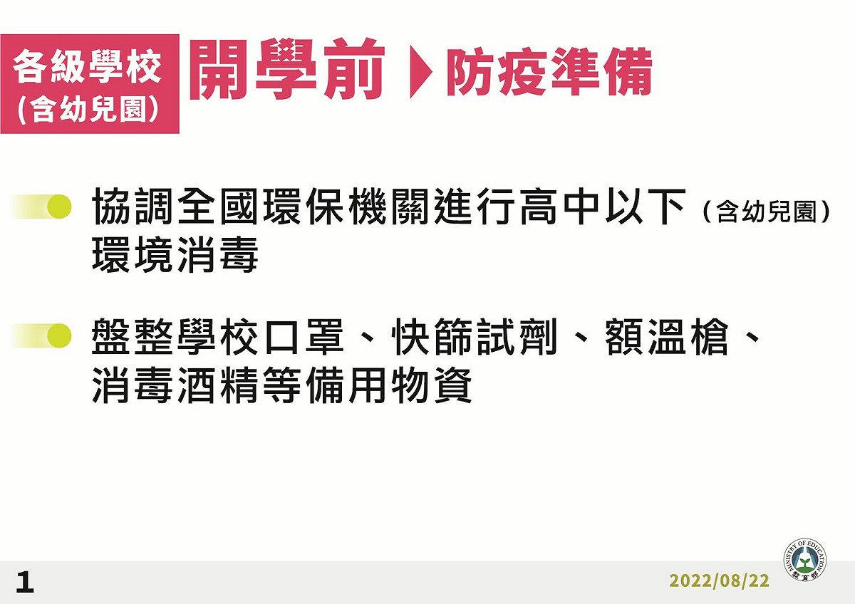 111學年度開學防疫措施。 111學年度開學防疫措施