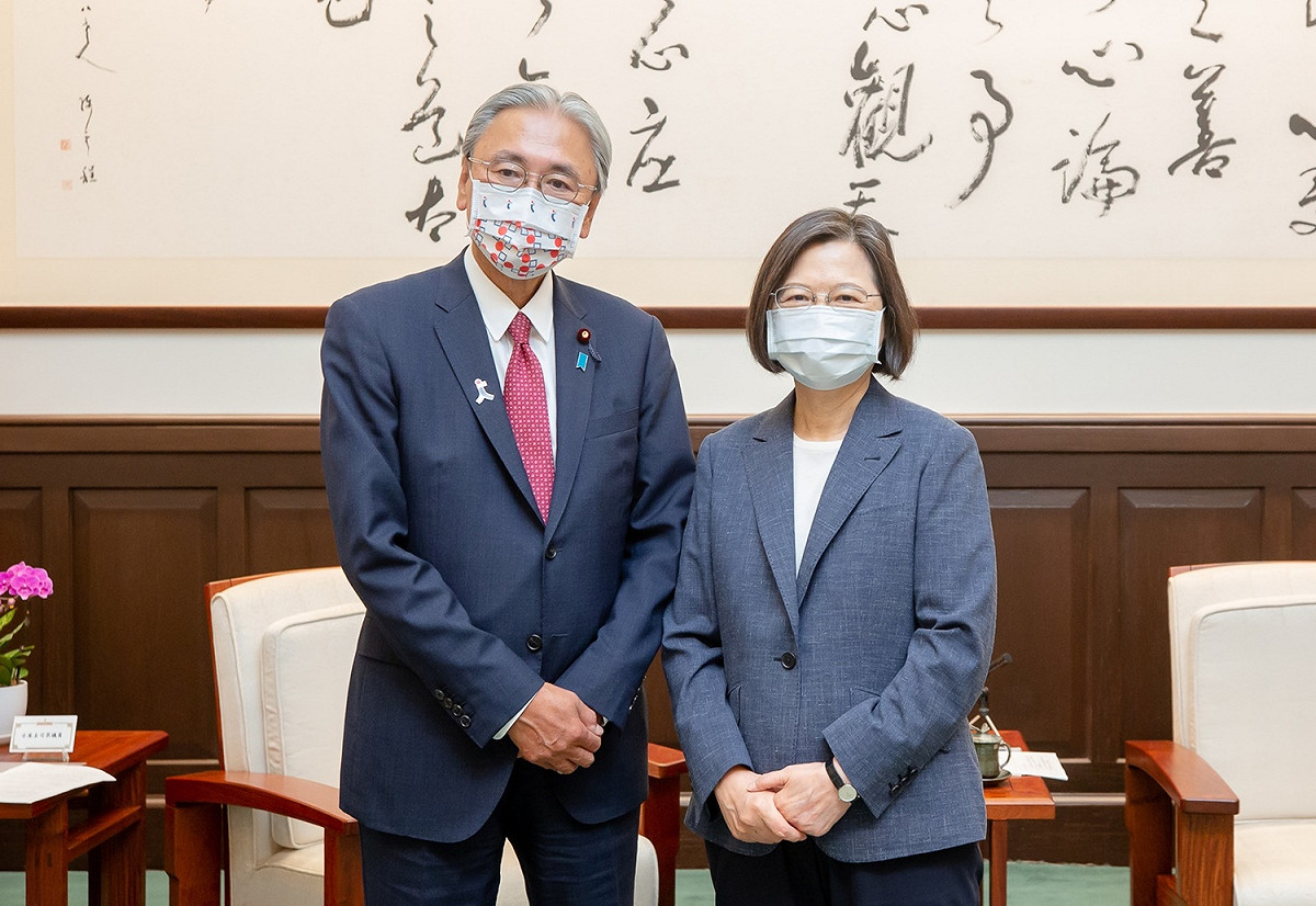 日華懇談會會長古屋圭司與總統蔡英文。 圖：總統府/提供（資料照）