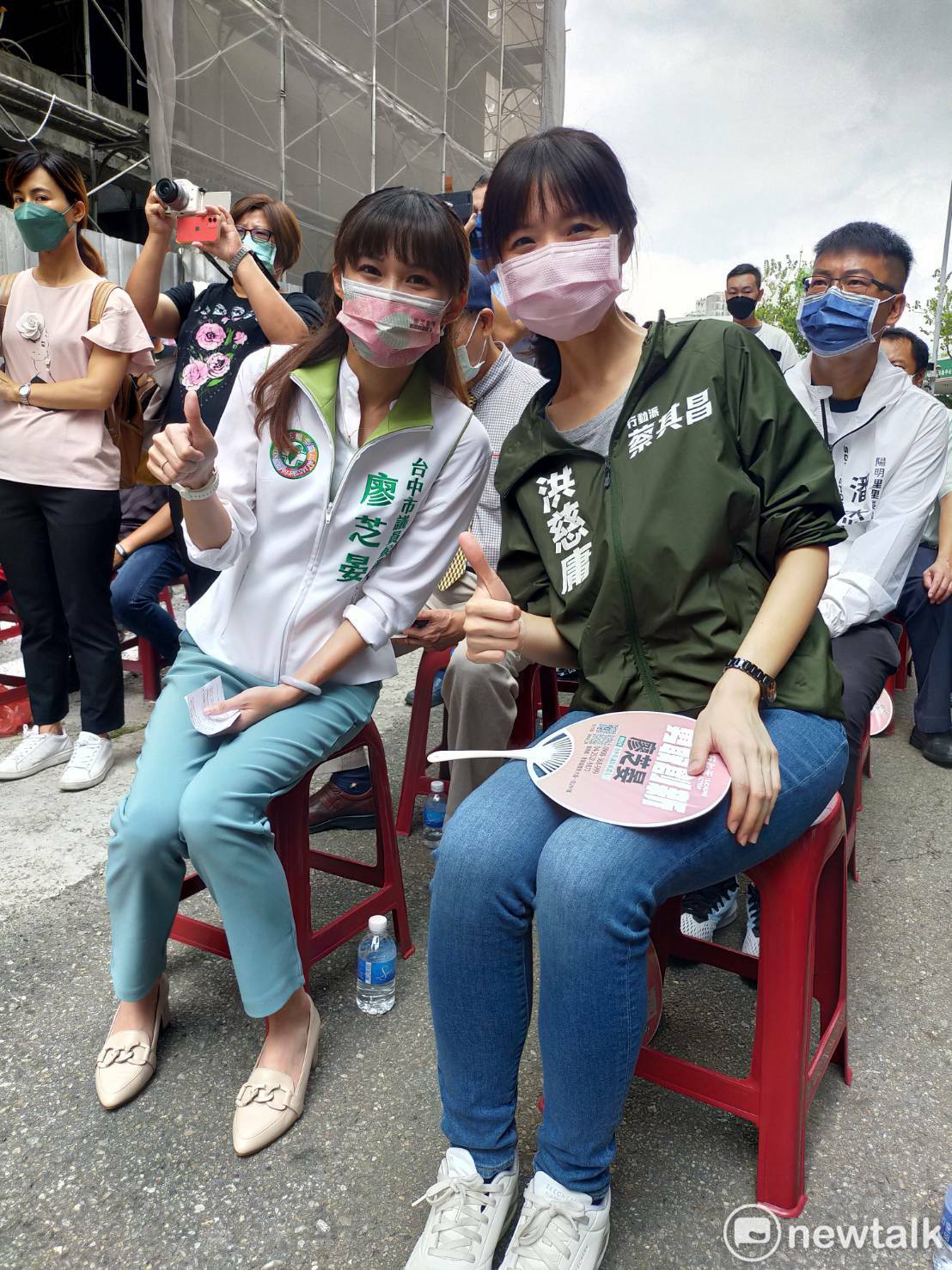 洪慈庸力挺廖芝晏，強調民進黨一定要保住2席。  唐復年/攝