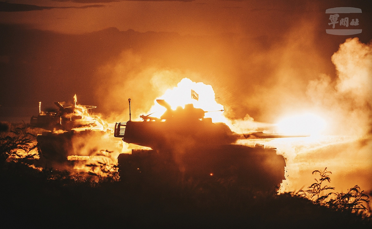 澎湖「鎮疆操演」，M60A3戰車射擊。 圖：軍聞社提供