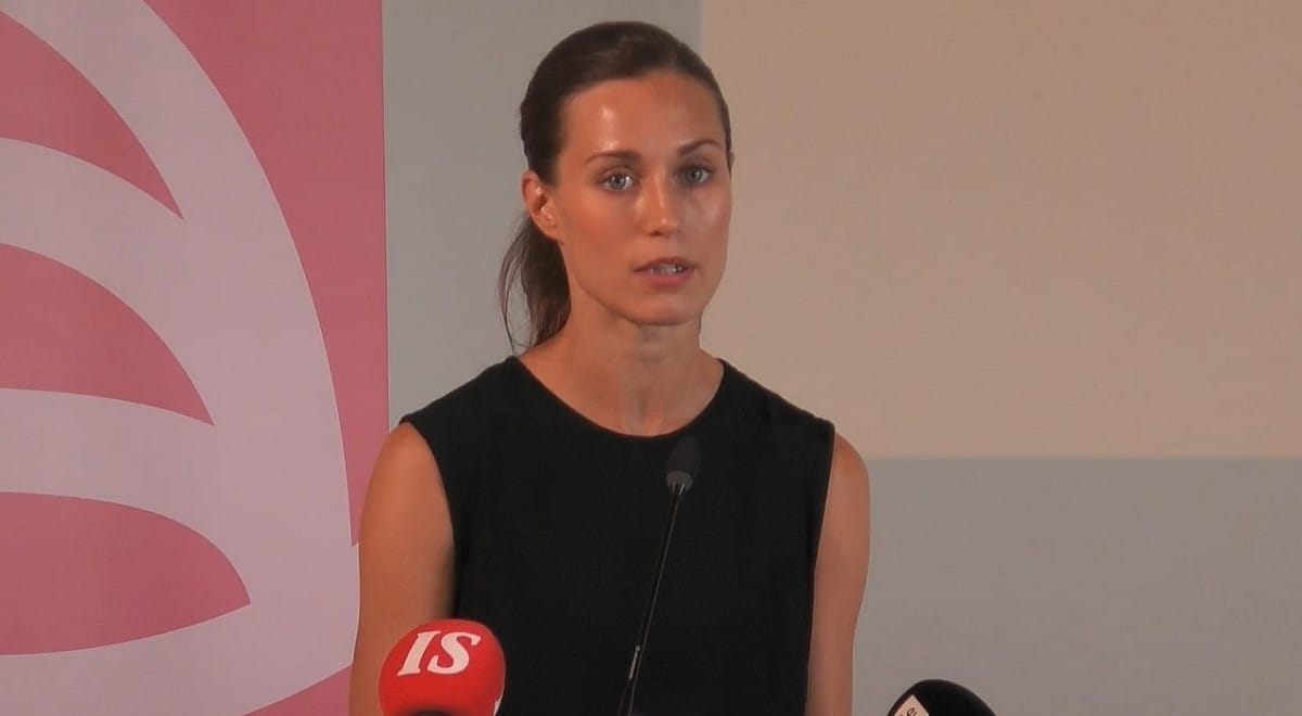 芬蘭總理馬林（Sanna Marin） 圖:翻攝自芬蘭社民黨臉書