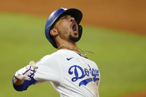 洛杉磯道奇球星Mookie Betts。 圖／美聯社／達志影像