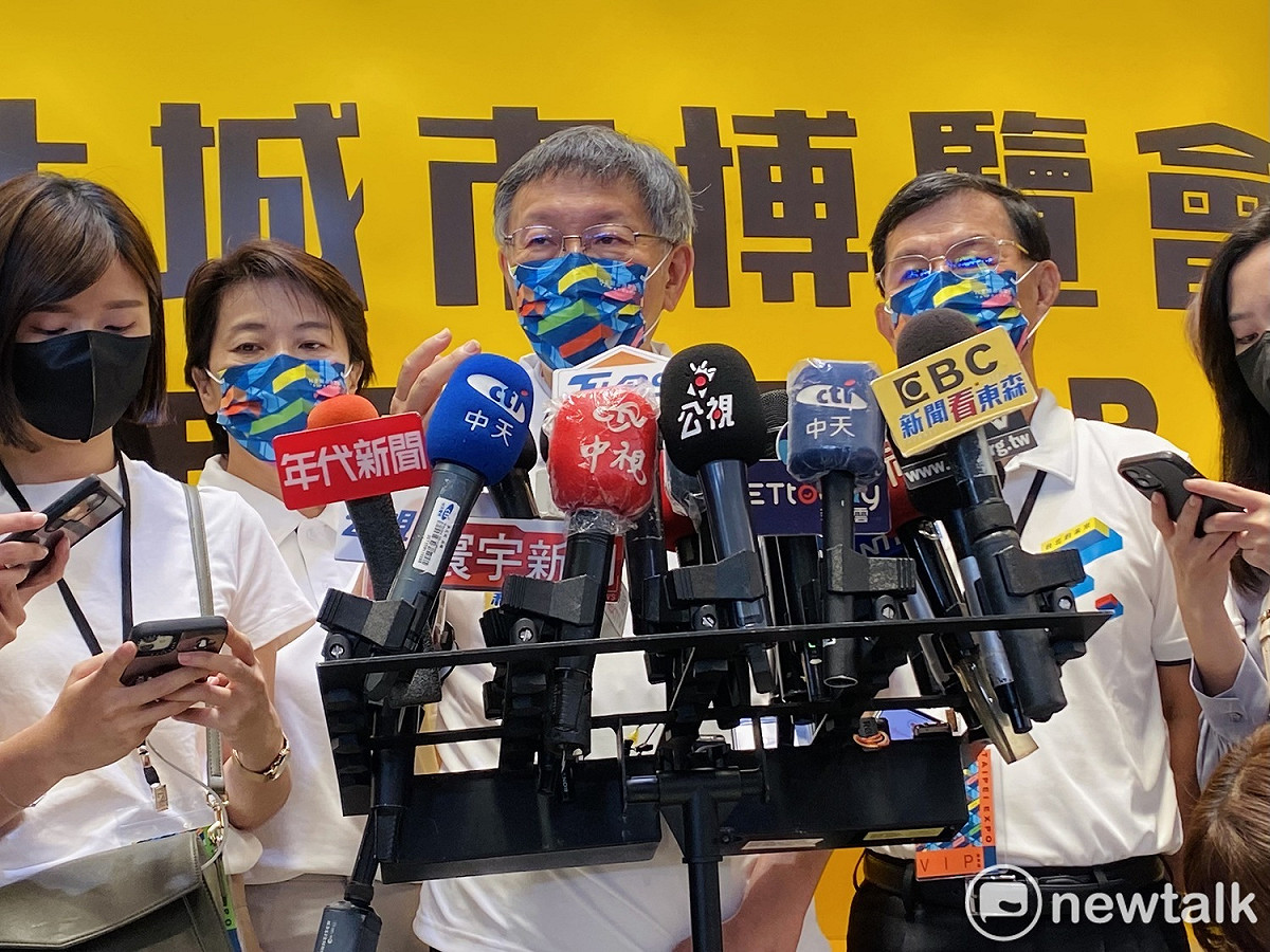 台北市長柯文哲、副市長黃珊珊、彭振聲受訪。 圖：周煊惠 / 攝