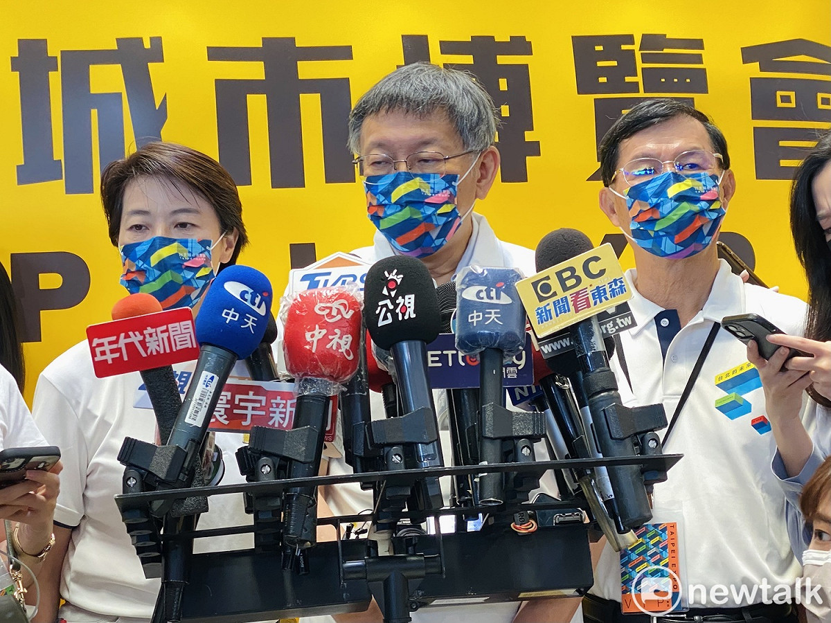 台北市長柯文哲、副市長黃珊珊、彭振聲。 圖：周煊惠 / 攝