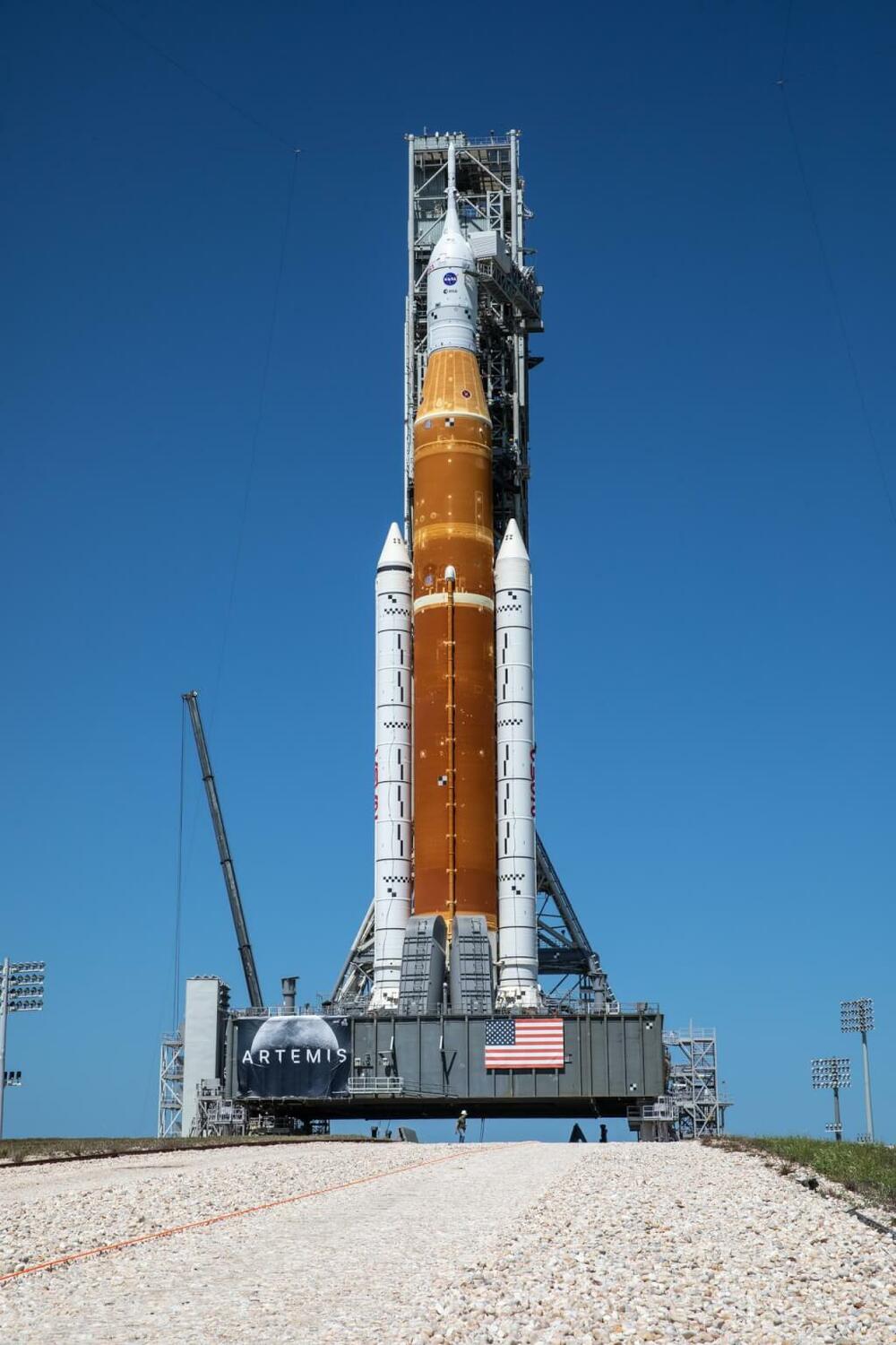 NASA巨型次世代火箭29日首度試飛，這是「阿提米絲月球至火星計畫」的第一步。 圖：翻攝NASA網頁nasa.gov