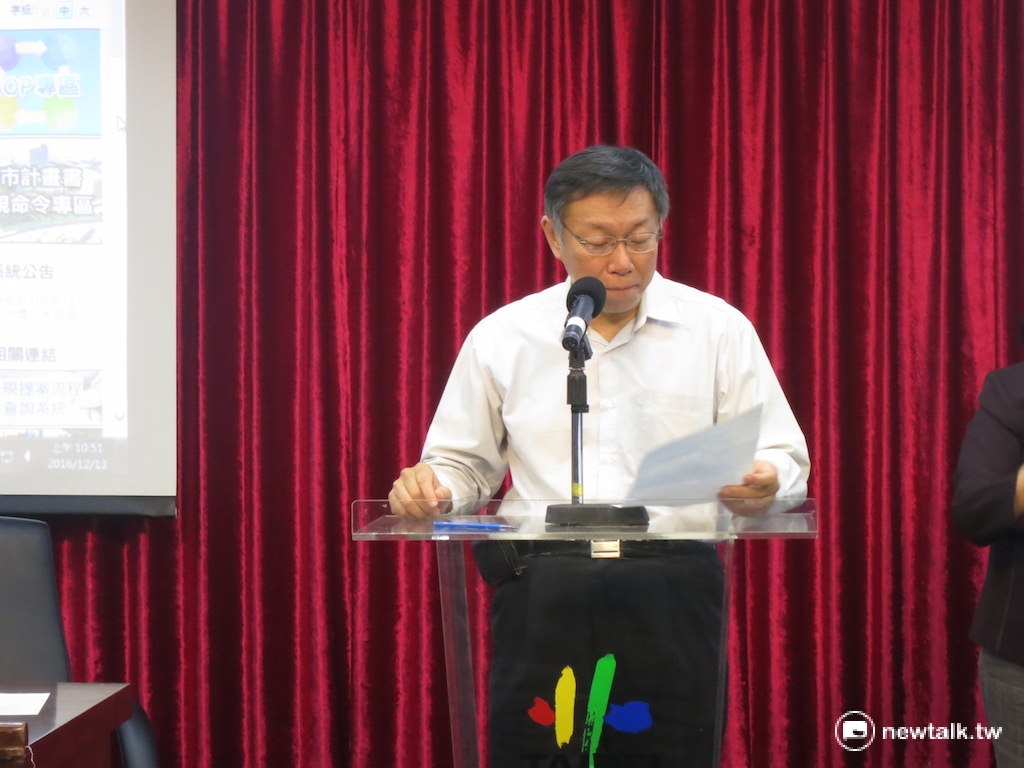 針對愛國同心會又爆發暴力事件，台北市長柯文哲表示，他會下令警局「該抓就抓、該處理就處理」。 圖：呂佳峻/攝