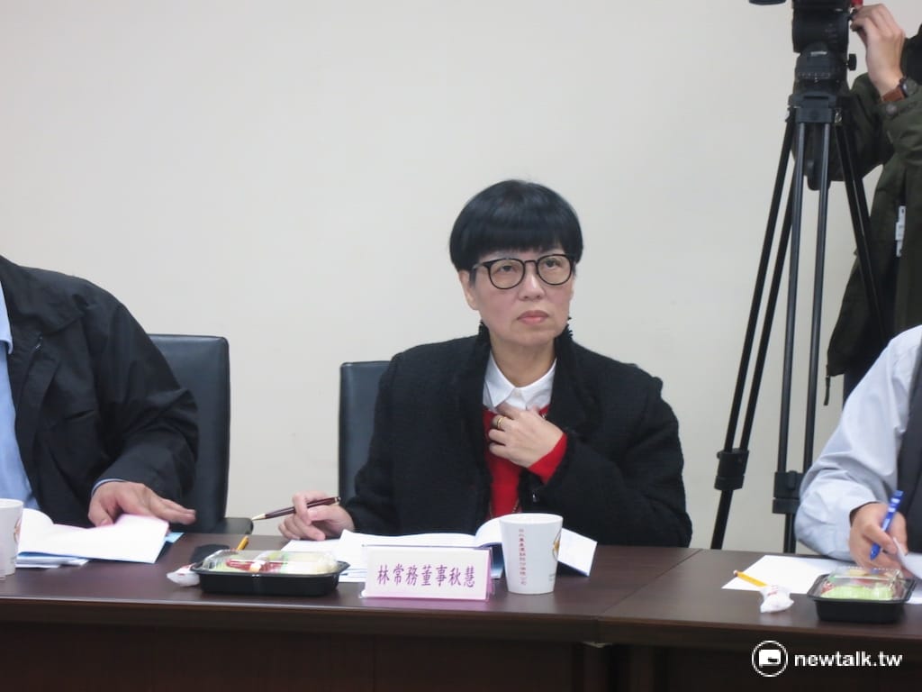 北農15日一早召開常務董事會，討論明年度預算等事項，北市府官股代表林秋慧也到場。 圖：呂佳峻/攝