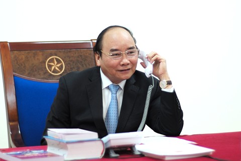 越南總統阮春福14日與美國總統當選人川普通電話，希望強化兩國的合作關係。 圖：翻攝越南中央政府網站