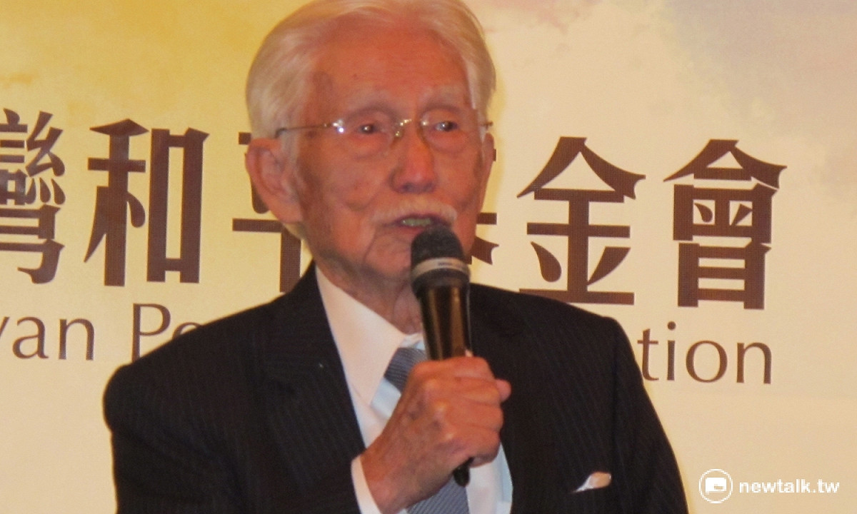 總統府資政辜寬敏6日出席「台灣守望」網站上線記者會。 圖：林朝億/攝