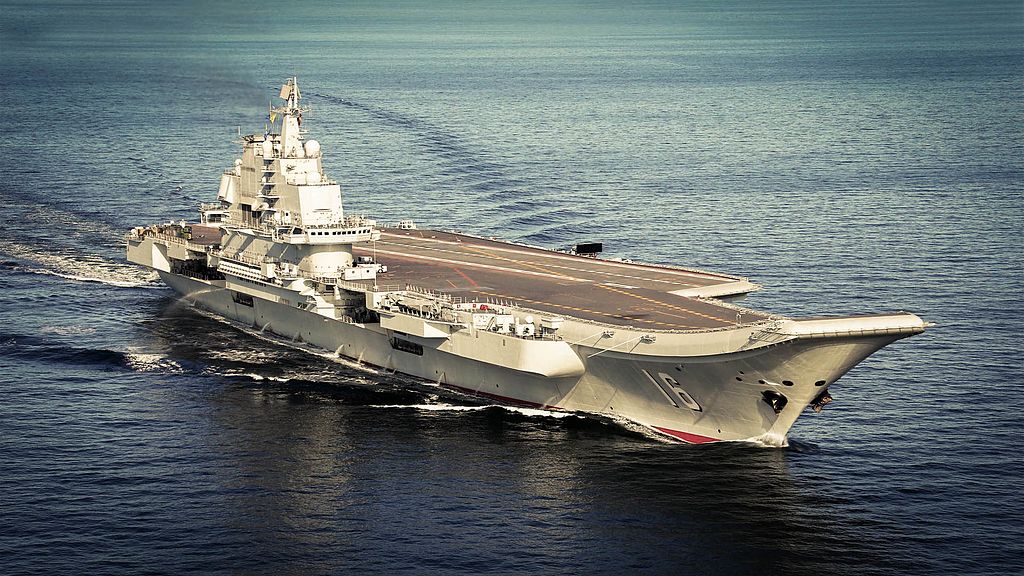 中國遼寧號航艦編隊曾在2013年與2016年兩次赴南海進行訓練，此次訓練刻意挑起台海緊張，進入台灣海峽。 圖：翻攝維基網站