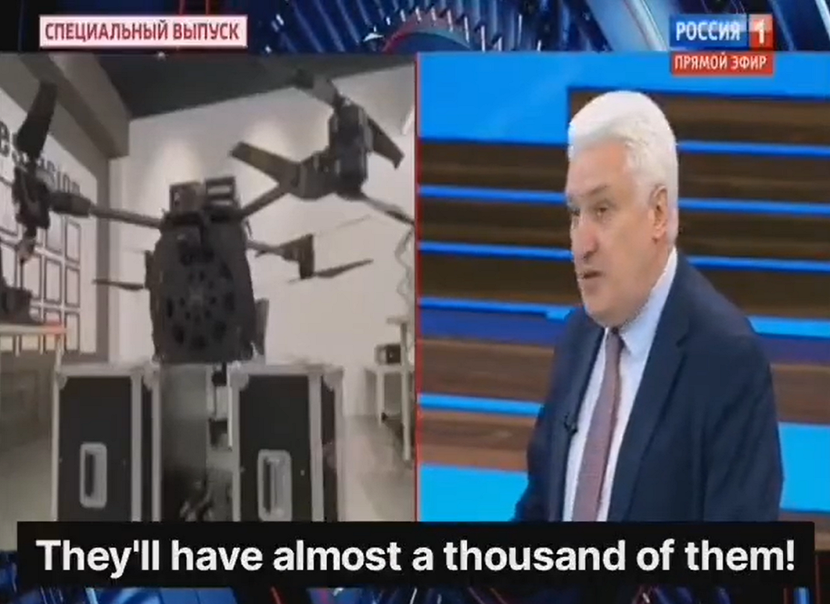 俄國軍事專家科羅琴科 ( Igor Korotchenko ) 在俄國的節目中表示，擔心台灣支援烏克蘭武器。 圖: 翻攝自  Francis Scarr 分享新聞影片的推特