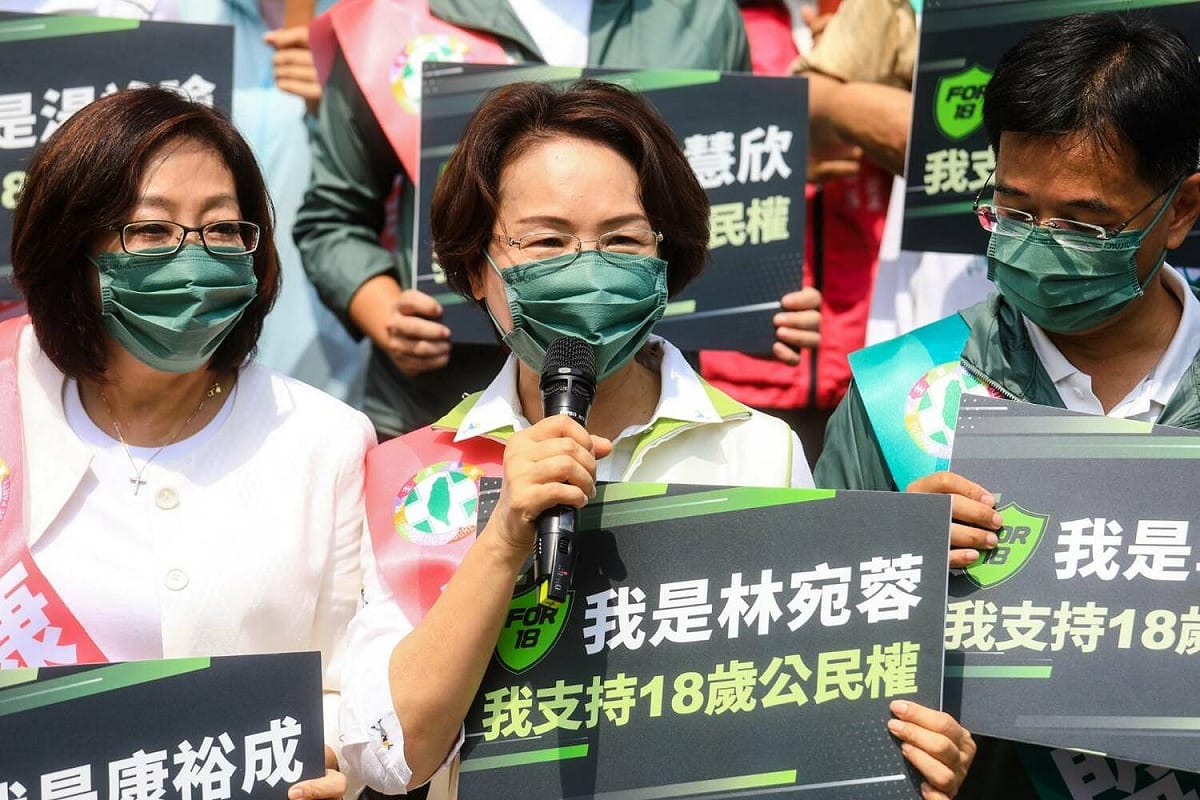 不連任的林宛蓉特別到場發言力挺。 圖：邁盟提共