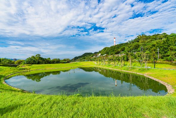 山佳沐心池。 圖：新北市水利局/提供