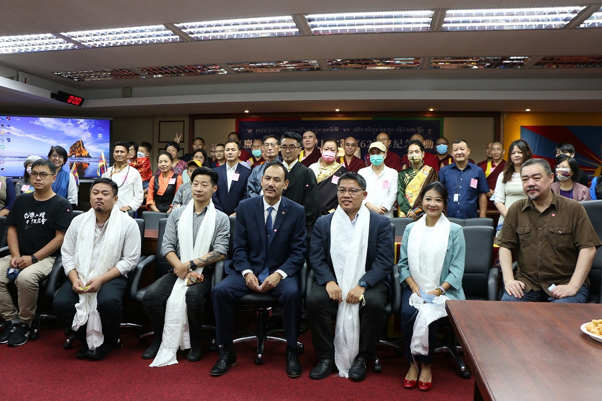 今天是「西藏民主日」62週年，在台藏人福利協會等團體，今（2）日在立法院舉行「慶祝流亡藏人建立民主制度」紀念活動 圖：取自林楚茵臉書