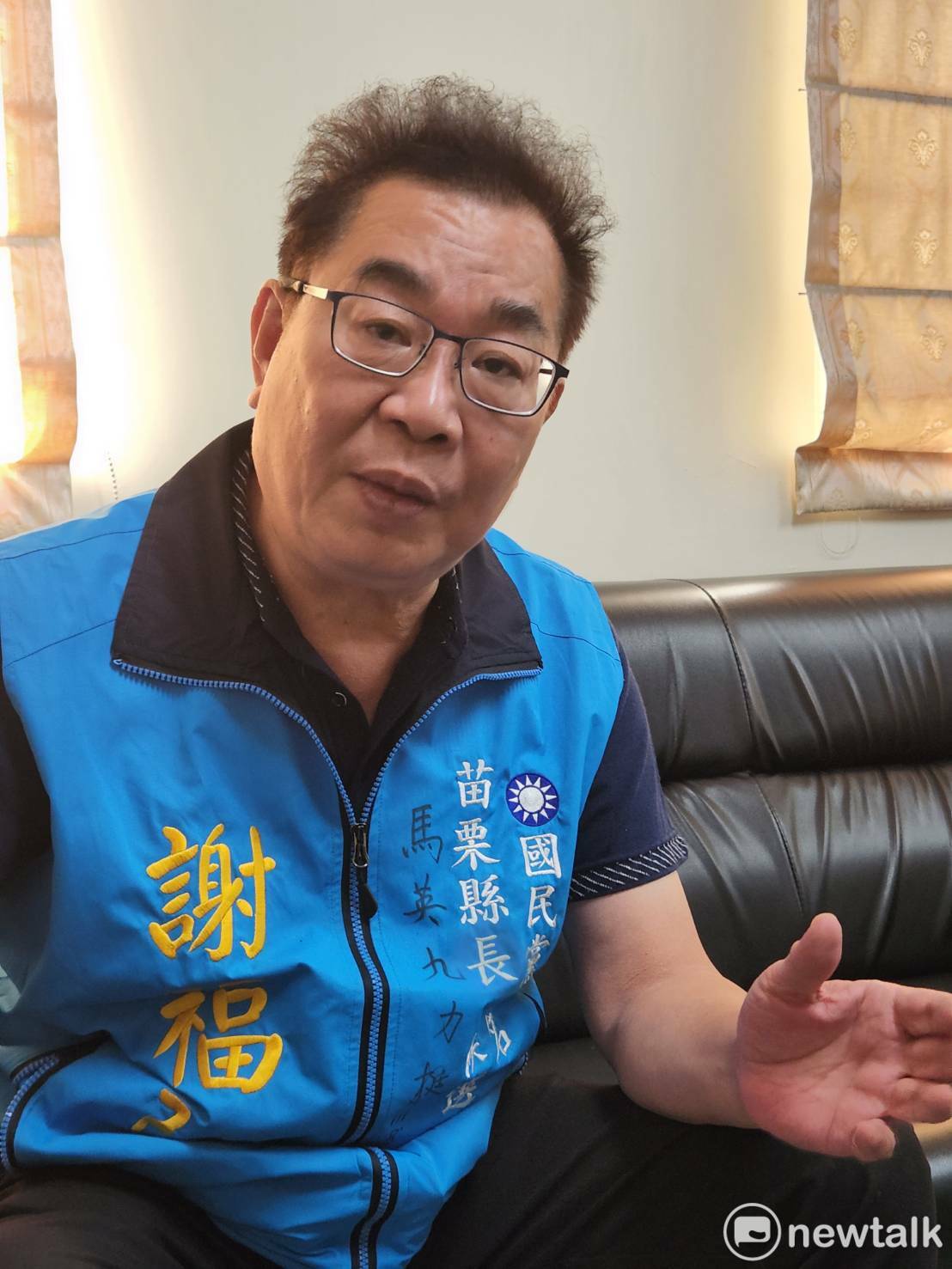 謝福弘認為，自己因知名度不高，導致起步時支持度偏低，目前已追上鍾東錦。 圖：黃建豪/攝
