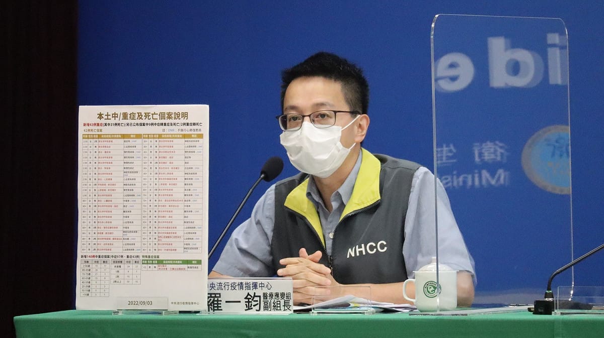 中央流行疫情指揮中心醫療應變組副組長羅一鈞。 圖：中央流行疫情指揮中心／提供