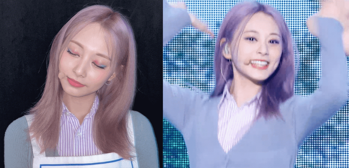 TWICE成員子瑜近日回歸的淺紫色造型相當吸睛，仙氣十足。 圖：翻攝自子瑜IG