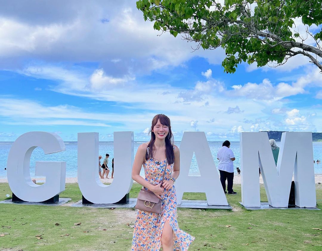 林莎日前到關島拍攝節目。 圖：翻攝自IG/superlisa821