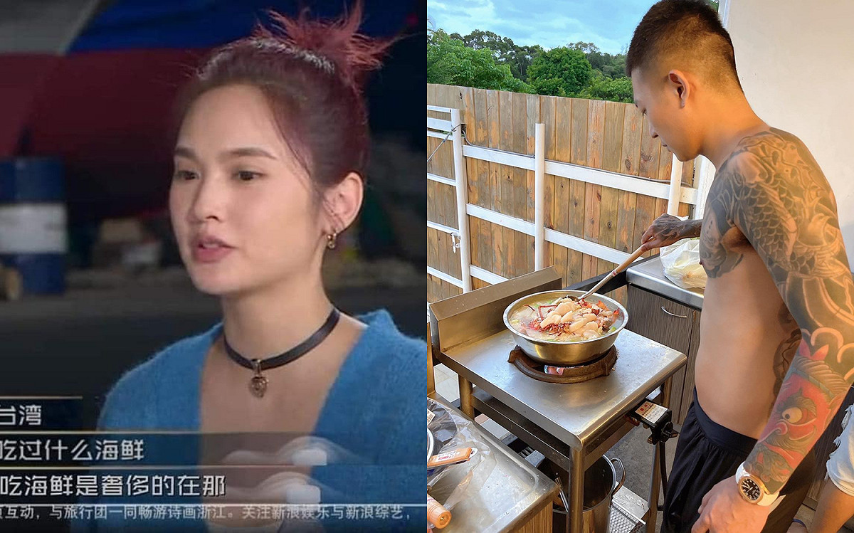 楊丞琳在中國節目上的言論惹議，鳳梨曬出煮海鮮粥的照片酸她。 圖：翻攝自YouTube、鳳梨臉書