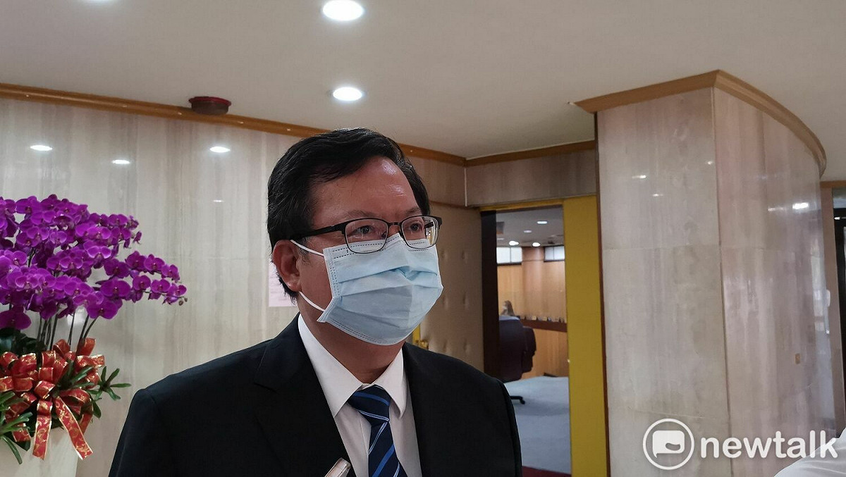 鄭文燦說明，中棪工程顧問公司是甲等查核超過七成以上的工程顧問公司，在各縣市跟中央部會都有承包工作。 圖：林昀真／攝