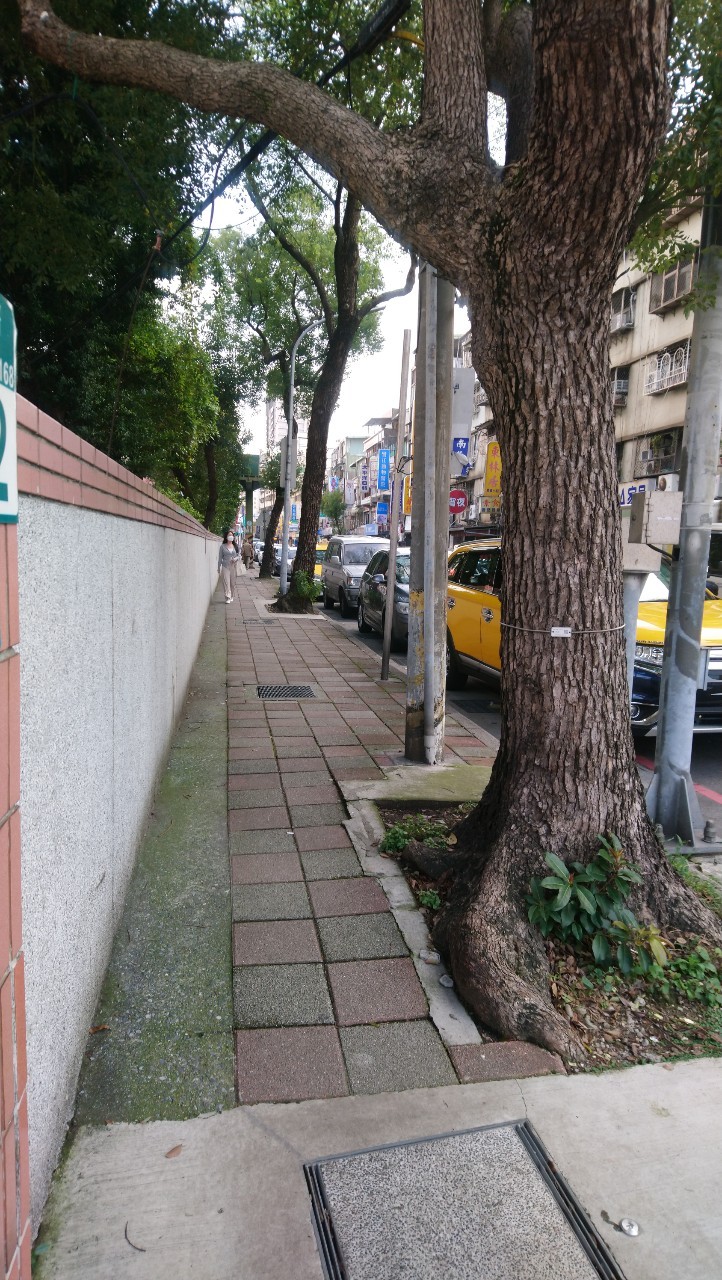 蘆洲空中大學靠近中正路側圍牆，未來將打開重塑人行環境，提供居民舒適的空間。 圖：新北市工務局提供