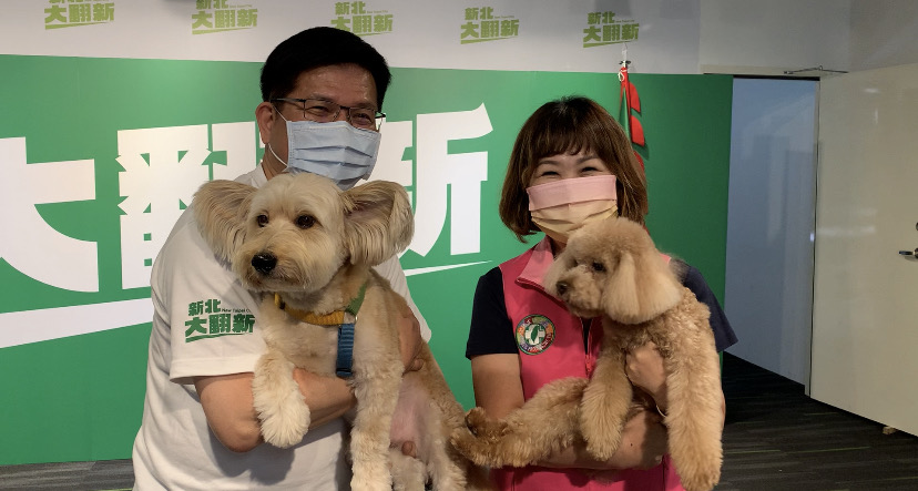 林佳龍（左）及新北市議員賴秋媚（右）。 圖：林競辦提供