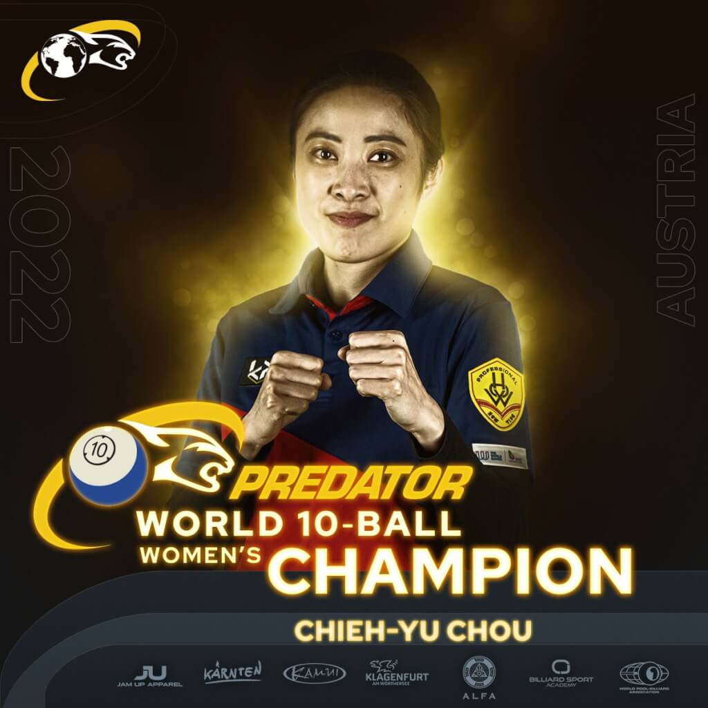 周婕妤以9比3順利奪冠。 （圖取自facebook.com/probilliardseries）