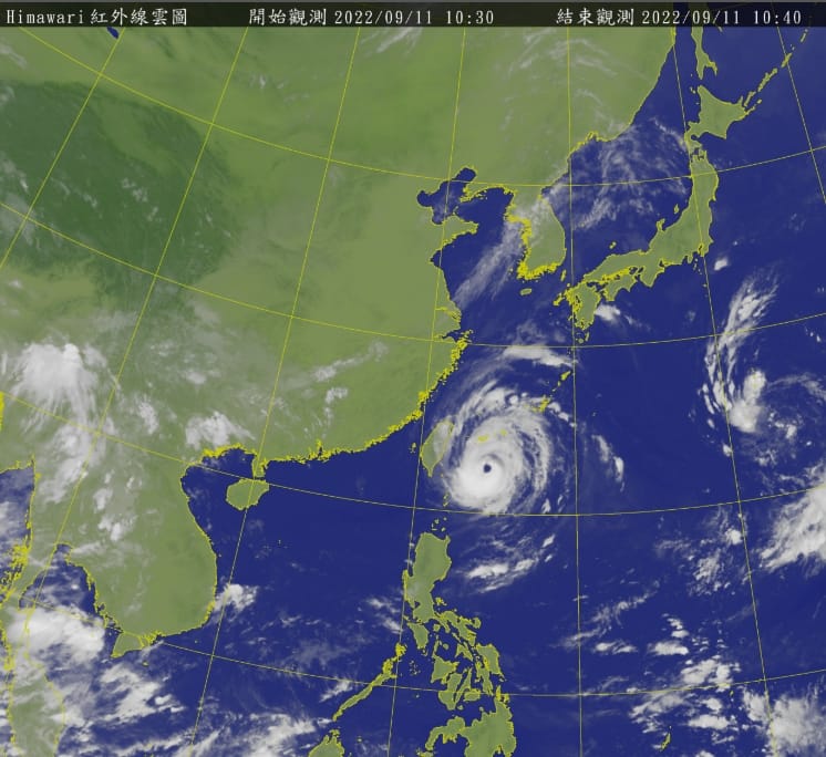 氣象局今天上午8時30分發布梅花颱颱海上警報。 圖/中央氣象局
