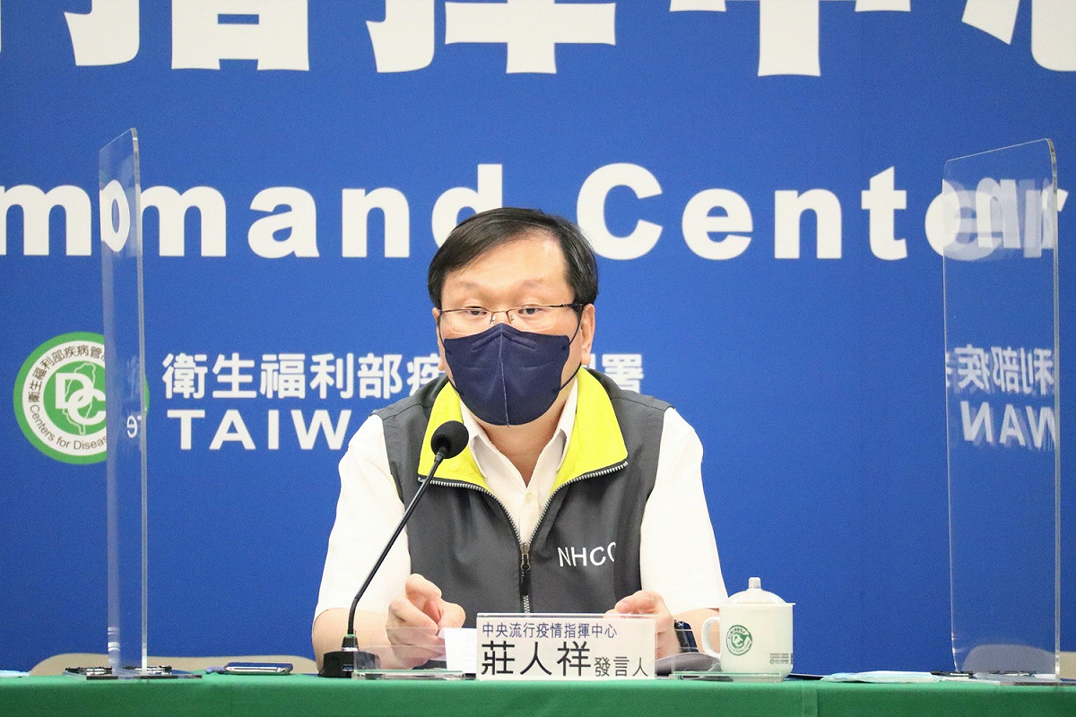 中央流行疫情指揮中心發言人莊人祥。 圖：中央流行疫情指揮中心/提供