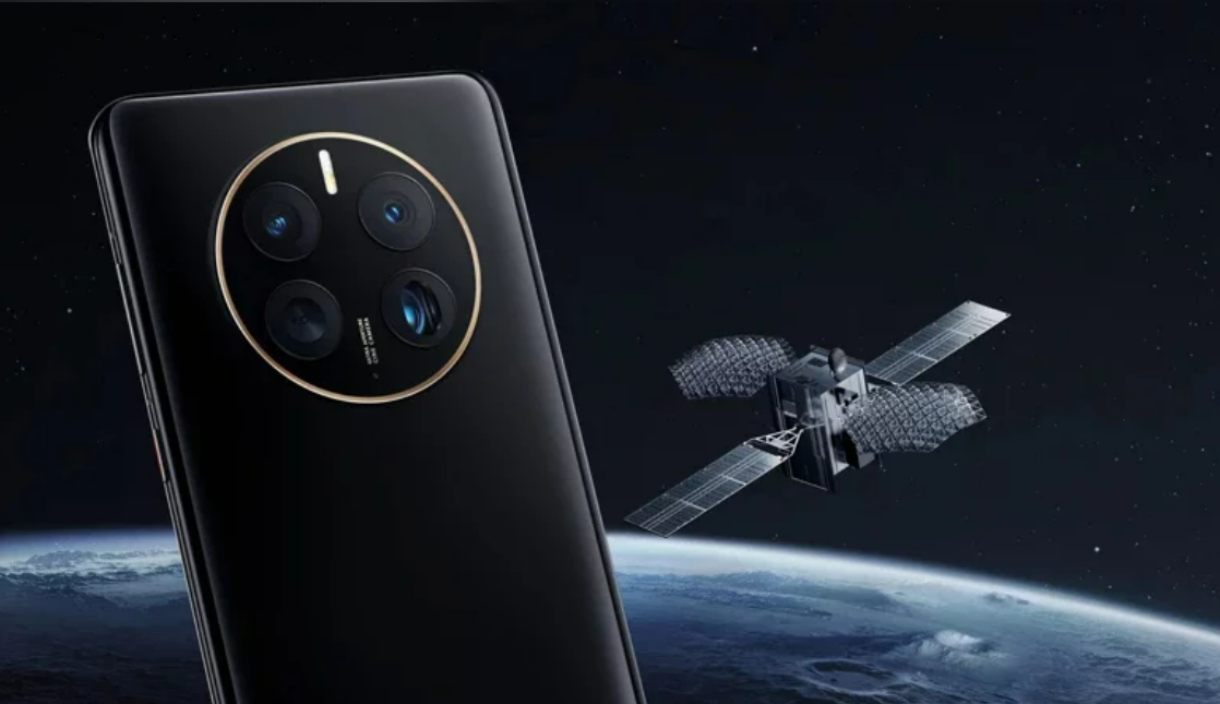 華為推出全球首支衛星通訊的手機Mate 50，可在無電信網路訊號處發送緊急簡訊。 圖: 翻攝自華為官網