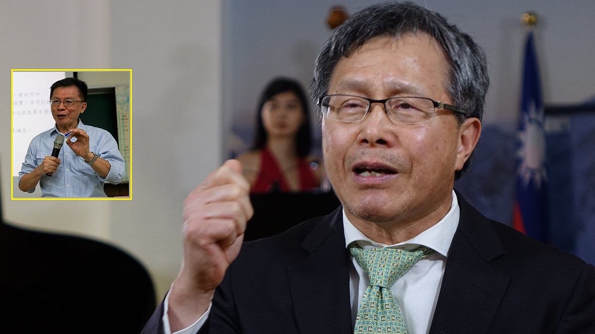 駐德代表謝志偉一一破解沈富雄（小圖）的說法，怒譙沈富雄等人「這些鬼有膽栽贓台灣政府，不敢問罪中共政權，這是啥道理」？！ 圖：翻攝自駐德代表處、沈富雄臉書/ 新頭殼合成