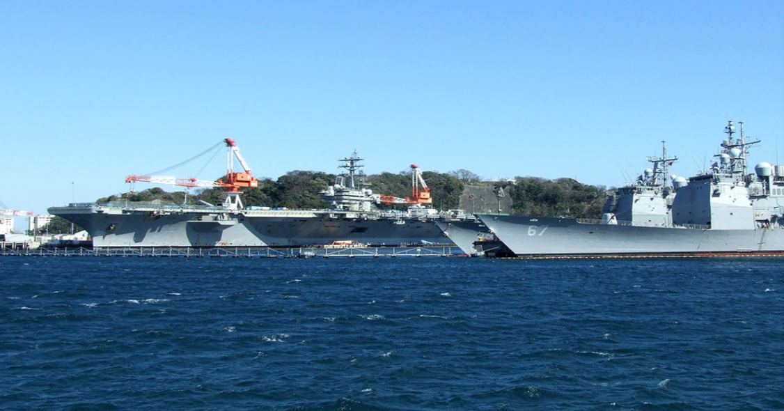 駐日美軍橫須賀基地。 圖:翻攝自環球網(資料照片)