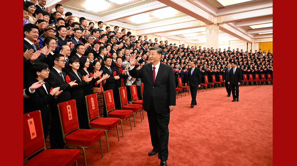中共國家主席習近平會見公務員代表。 圖：翻攝自新華網（資料照）