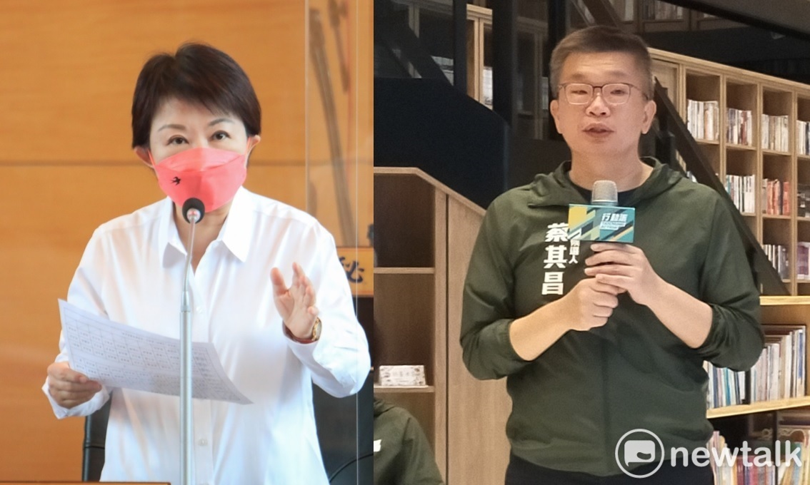 盧秀燕暗指蔡其昌被中央不起，蔡其昌則指盧秀燕談到市政只會耍嘴皮。 圖:台中市政府/提供 新頭殼合成