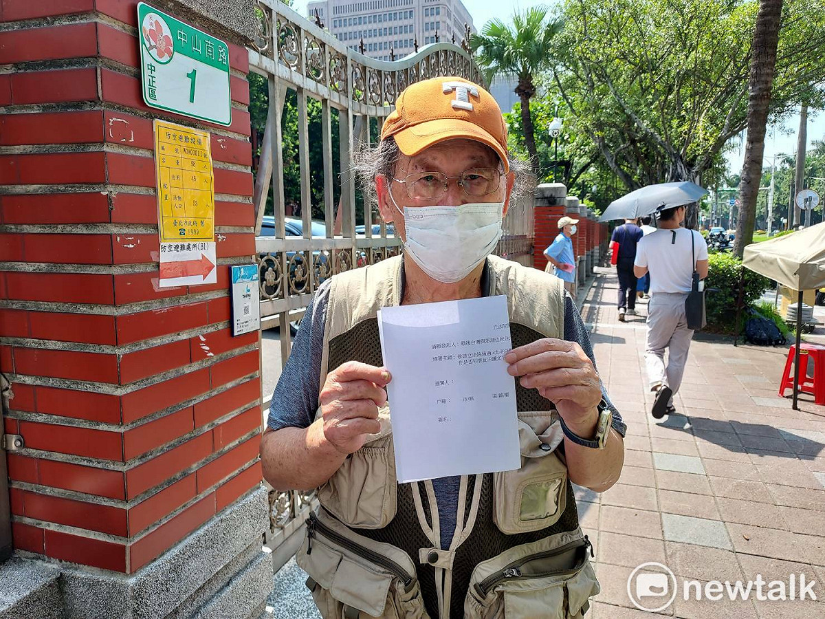 戰後台灣與澎湖住民自決倡導陣線發起人王演彬。 圖：陳佩君／攝