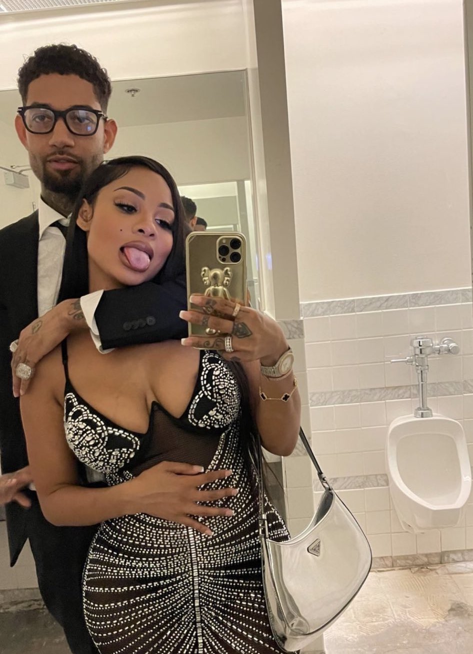 美國饒舌歌手 PnB Rock 與女友。 圖：翻攝自推特（資料照）