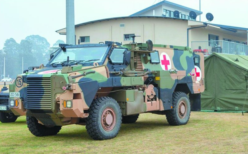 澳洲提供烏克蘭一批國造「巨蝮蛇」輪型裝甲運兵車。 圖：翻攝自澳洲陸軍網站