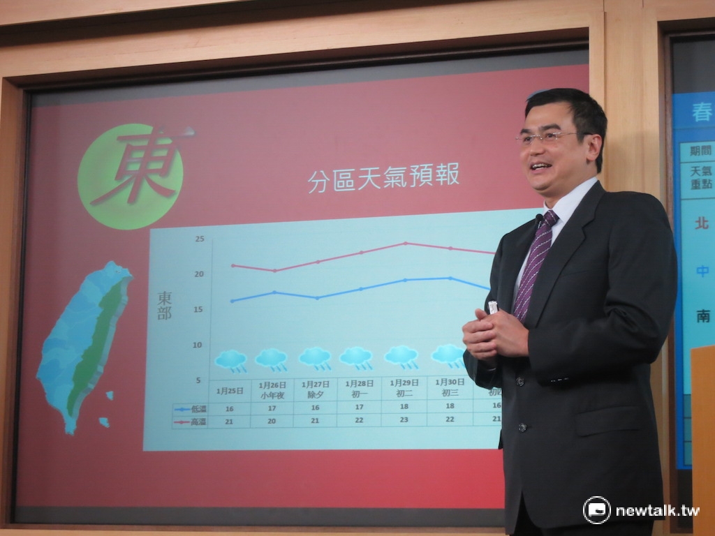 交通部中央氣象局24日舉行新春記者會。 圖：呂佳峻/攝