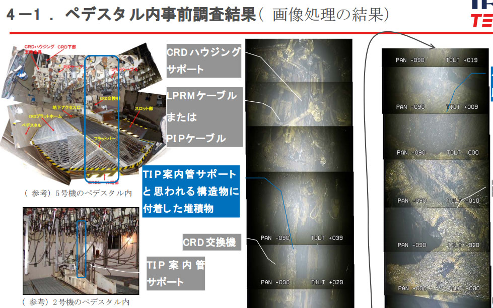 東京電力公司投入機器人進入福島第1核電廠2號機組反應爐，預計進行清除推積物工作，但被迫中斷。 圖：翻攝東京電力公司官網