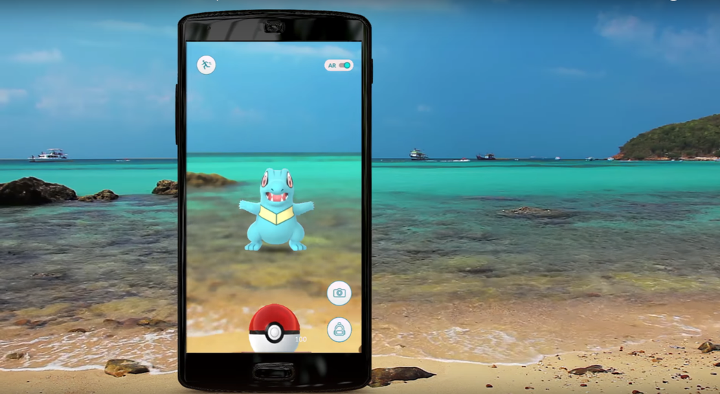 第二名是利用擴增實境（AR）的手機遊戲「Pokémon GO」，這個關鍵字是去年的榜首。 圖:截自《Pokémon GO》官方影片
