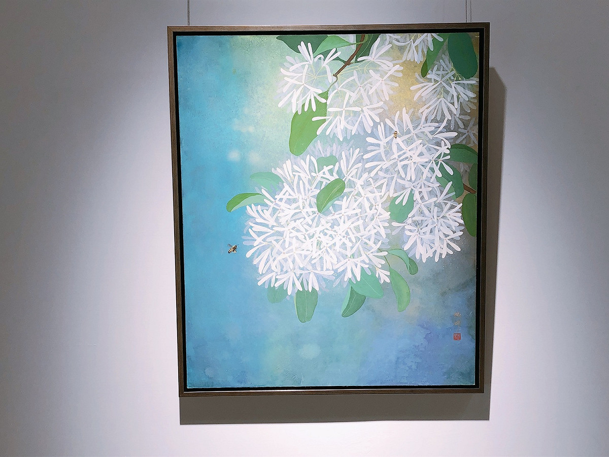 義賣作品「雪之花」。 中友時尚藝廊/提供