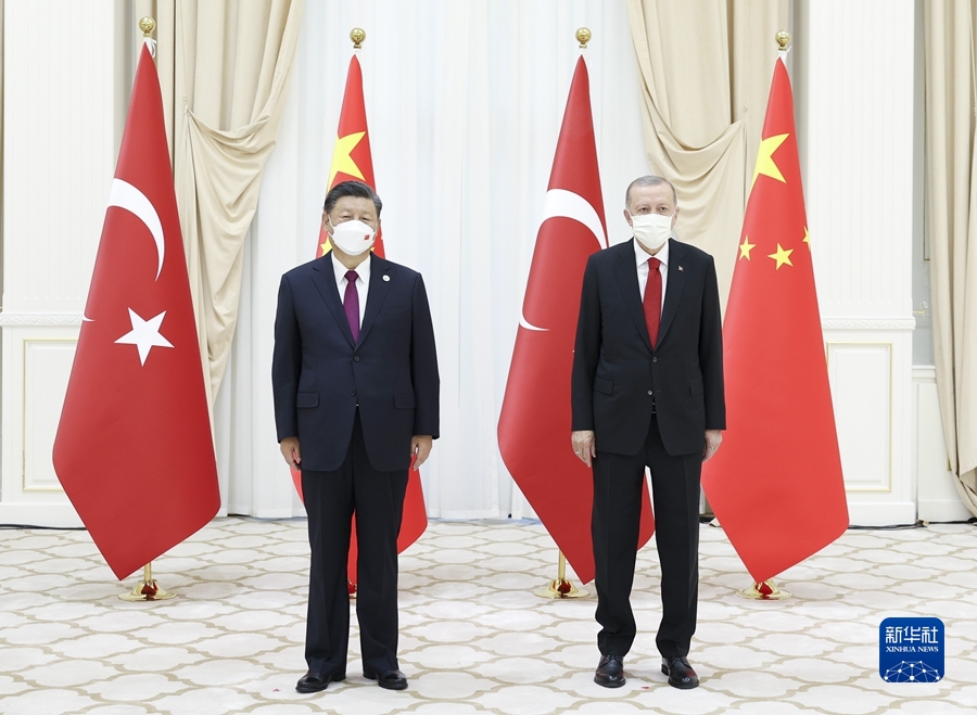 中共領導人習近平會見土耳其艾爾段（Tayyip Erdogan）。 圖：翻攝自新華網（資料照）