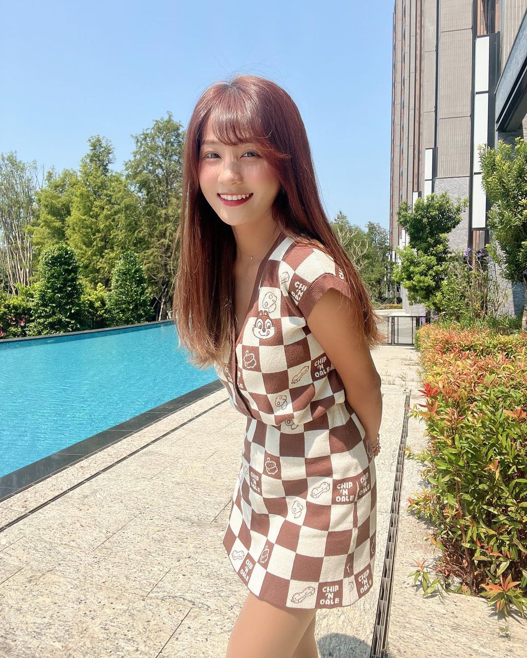 「樂天女孩」邱紫庭外型甜美、笑容迷人。 圖：翻攝自IG/chloe_320