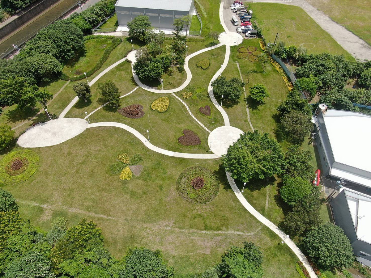 五股夏綠地改善後的心環原公園。 圖：新北市城鄉局提供