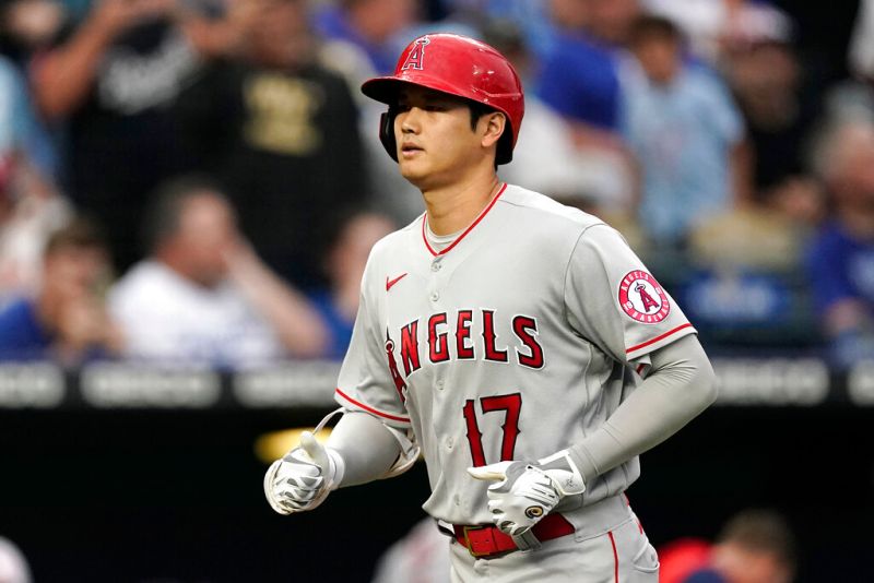 天使隊日籍二刀流球星大谷翔平 。 圖／美聯社／達志影像