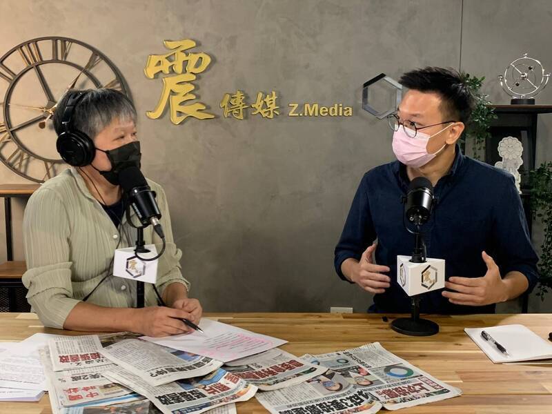 林飛帆22日接受震傳媒「新聞不芹菜」節目訪問。 圖：震傳媒「新聞不芹菜」提供