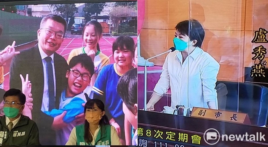 蔡其昌提出營養午餐全面免費，盧秀燕在議會說只補助吃不起的2萬多個孩子，被蔡其昌批評「傷害了2萬多個孩子與家庭。」  圖 : 唐復年/攝