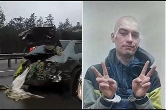科馬羅夫去年犯下一起分屍案，被發現車上藏有無頭屍體，他供稱殺人「只是為了嚐一口」。 圖：翻攝nitter.net