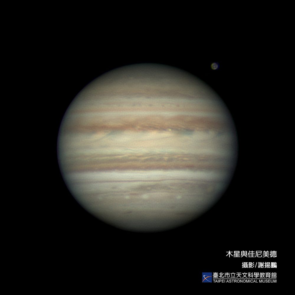 60年來最大的木星衝將於 27 日登場。 圖:台北市立天文教育館